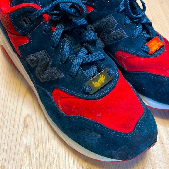 New Balance Red White & Blue Suede Sneakers - Picture 5 of 10